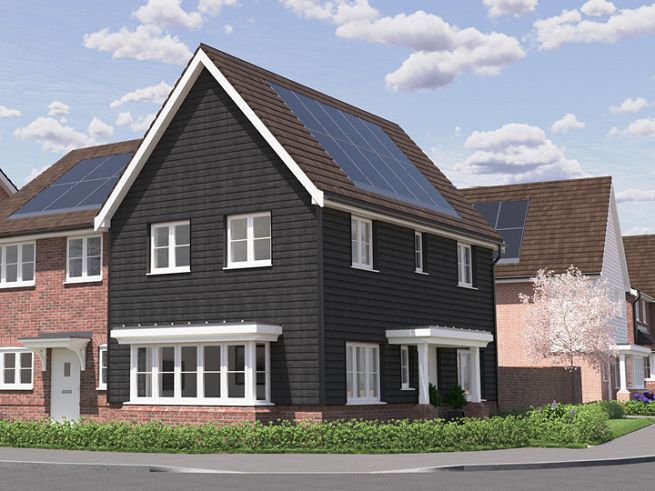 3 bedroom houses - artist's impression subject to change. Please note that the above computer generated image is representative of the house type and not the specified plot as some details may vary.